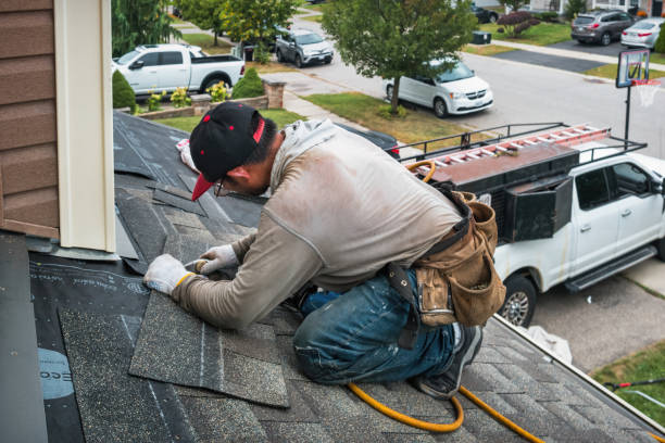 Professional Gutter Repair And Installation technician working in Canterbury, CT